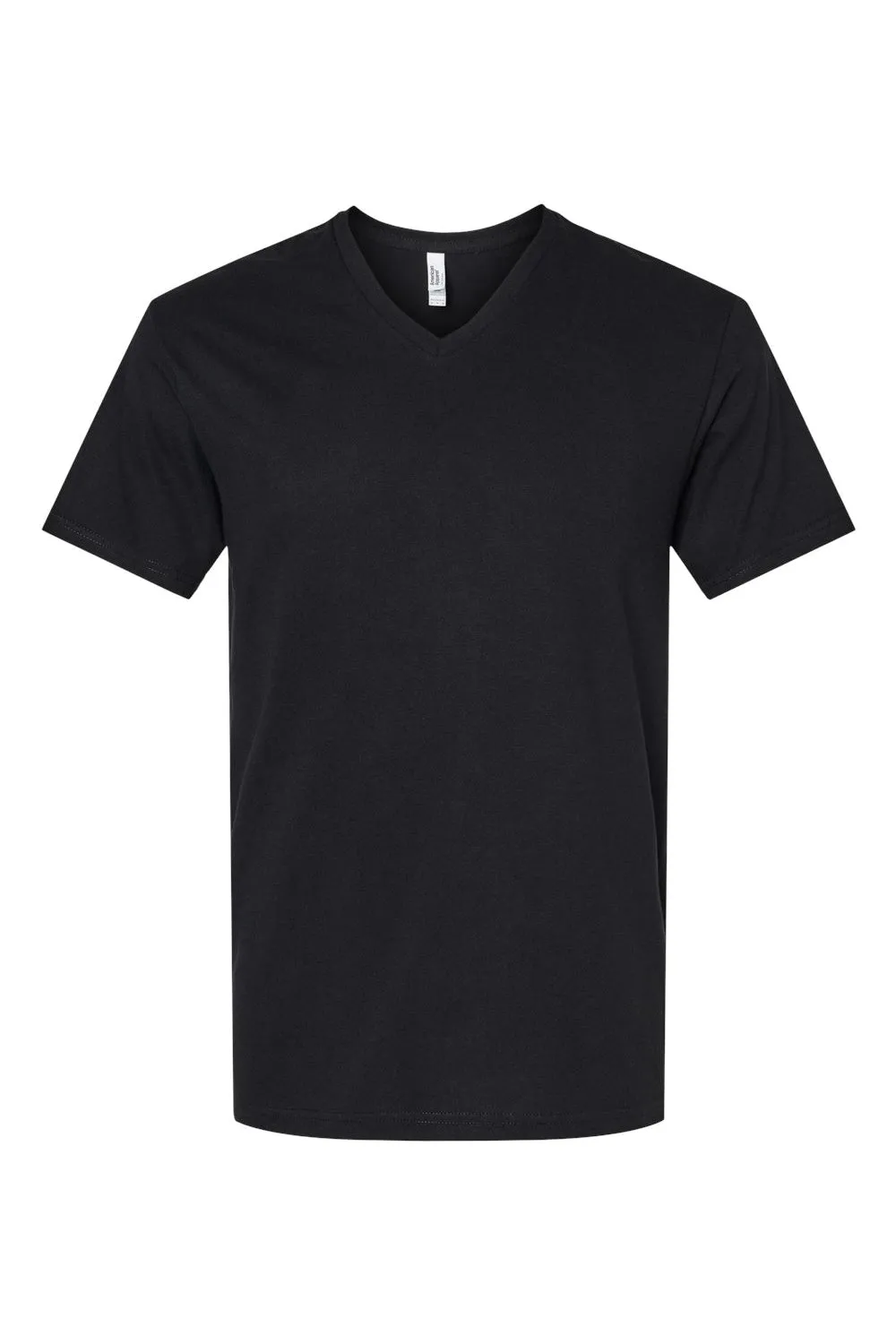 American Apparel Mens CVC Short Sleeve V-Neck T-Shirt - Black
