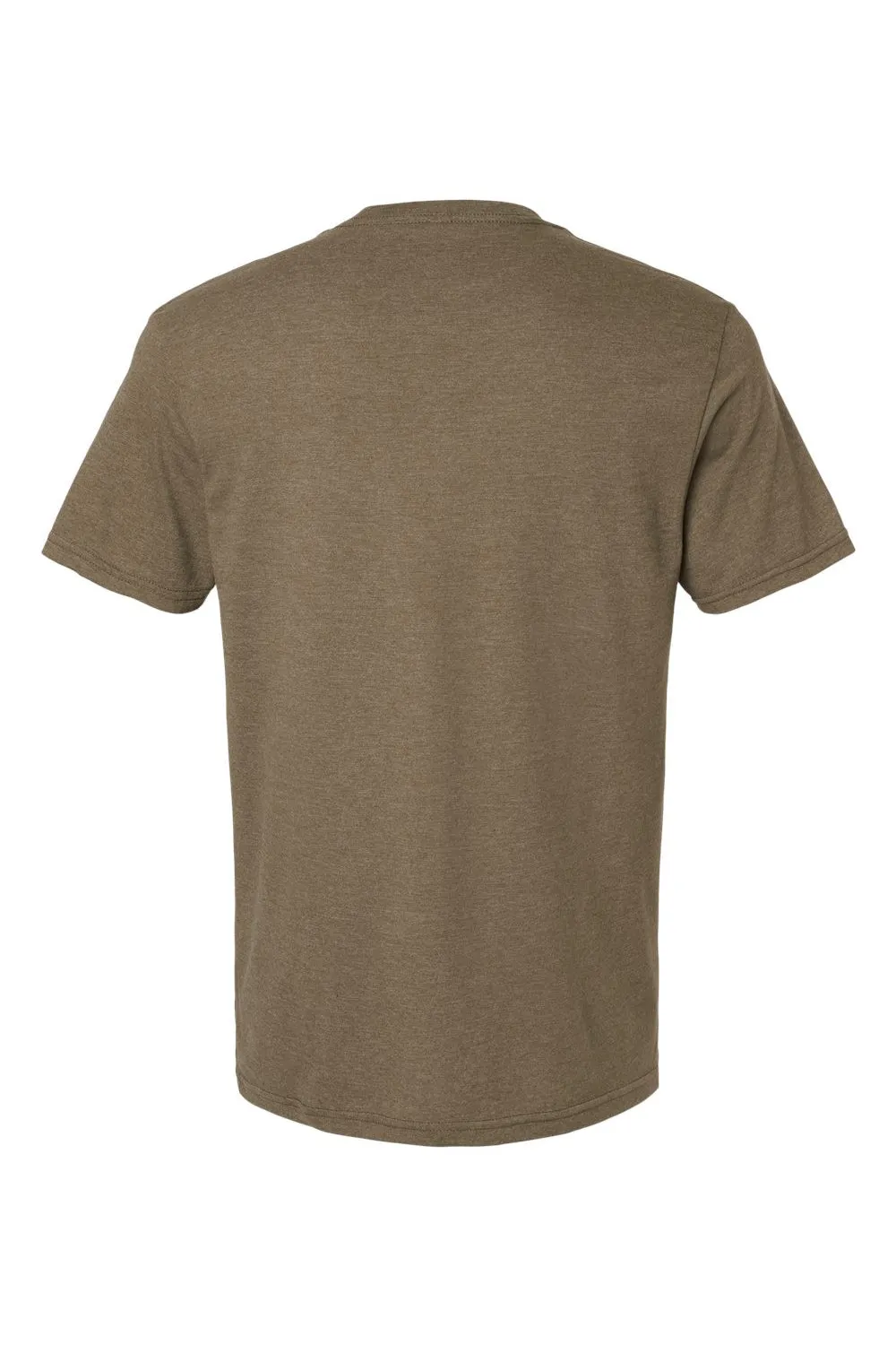 American Apparel Mens CVC Short Sleeve V-Neck T-Shirt - Heather Army Brown