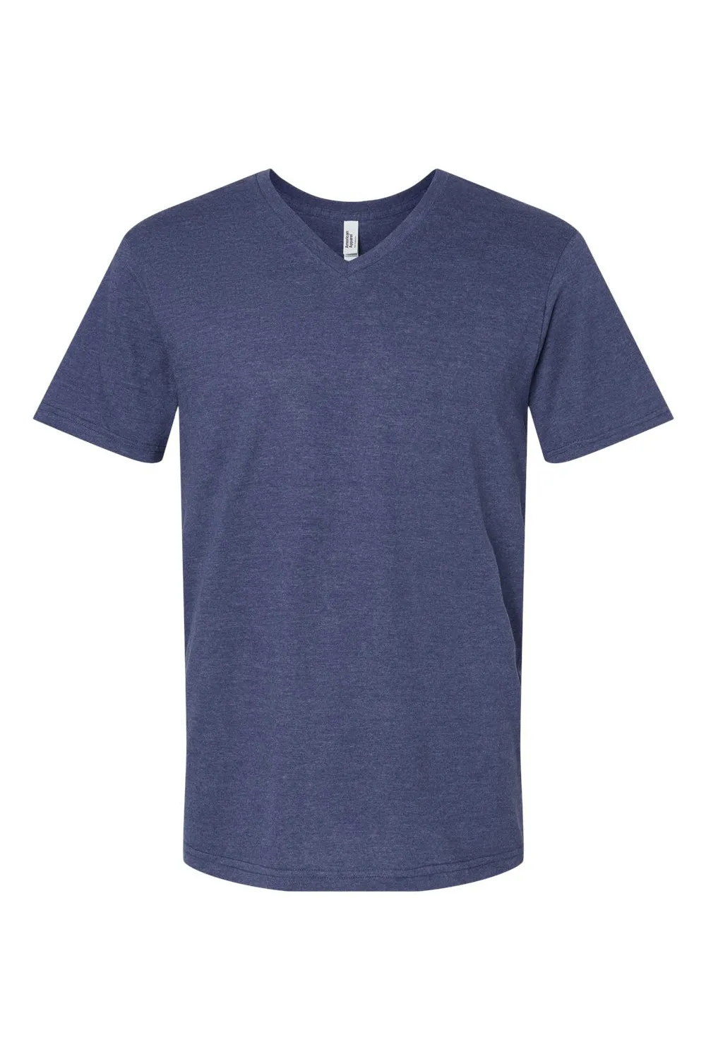 American Apparel Mens CVC Short Sleeve V-Neck T-Shirt - Heather Indigo Blue