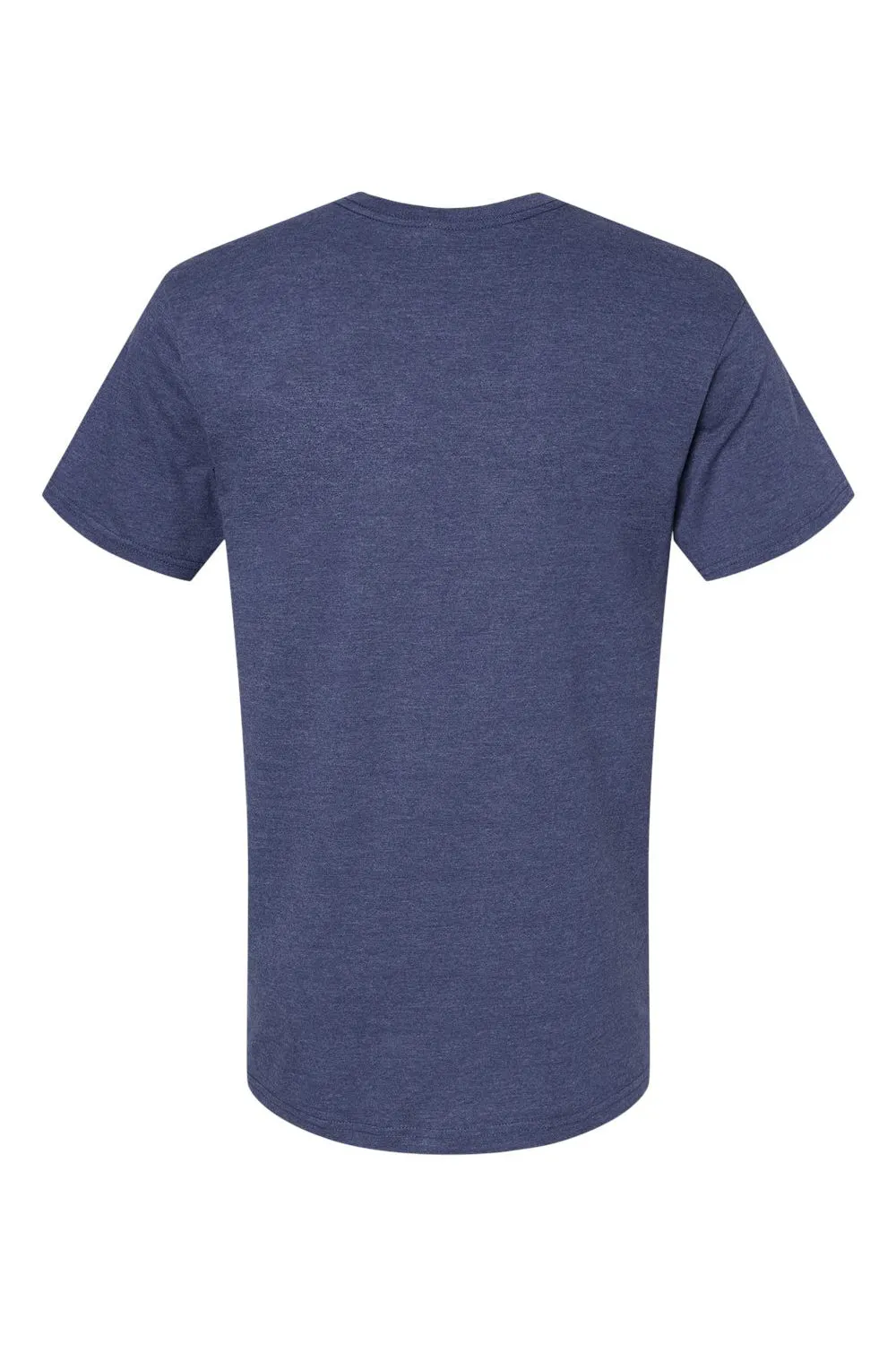 American Apparel Mens CVC Short Sleeve V-Neck T-Shirt - Heather Indigo Blue