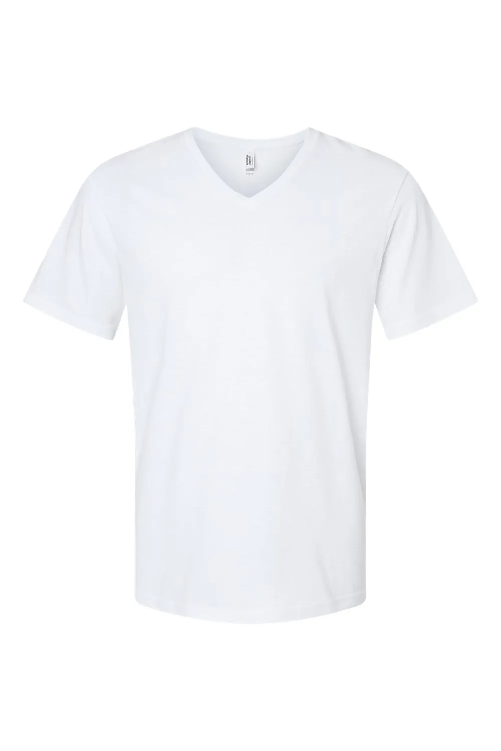 American Apparel Mens CVC Short Sleeve V-Neck T-Shirt - White