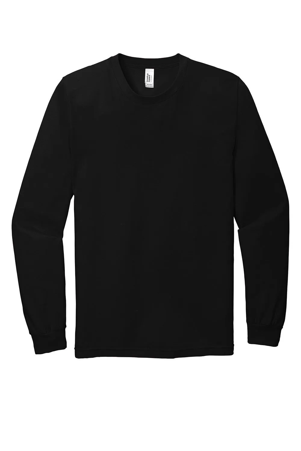 American Apparel Mens Fine Jersey Long Sleeve Crewneck T-Shirt - Black