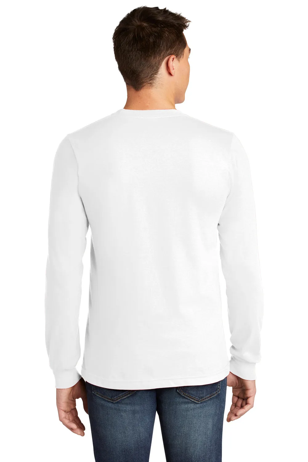 American Apparel Mens Fine Jersey Long Sleeve Crewneck T-Shirt - White