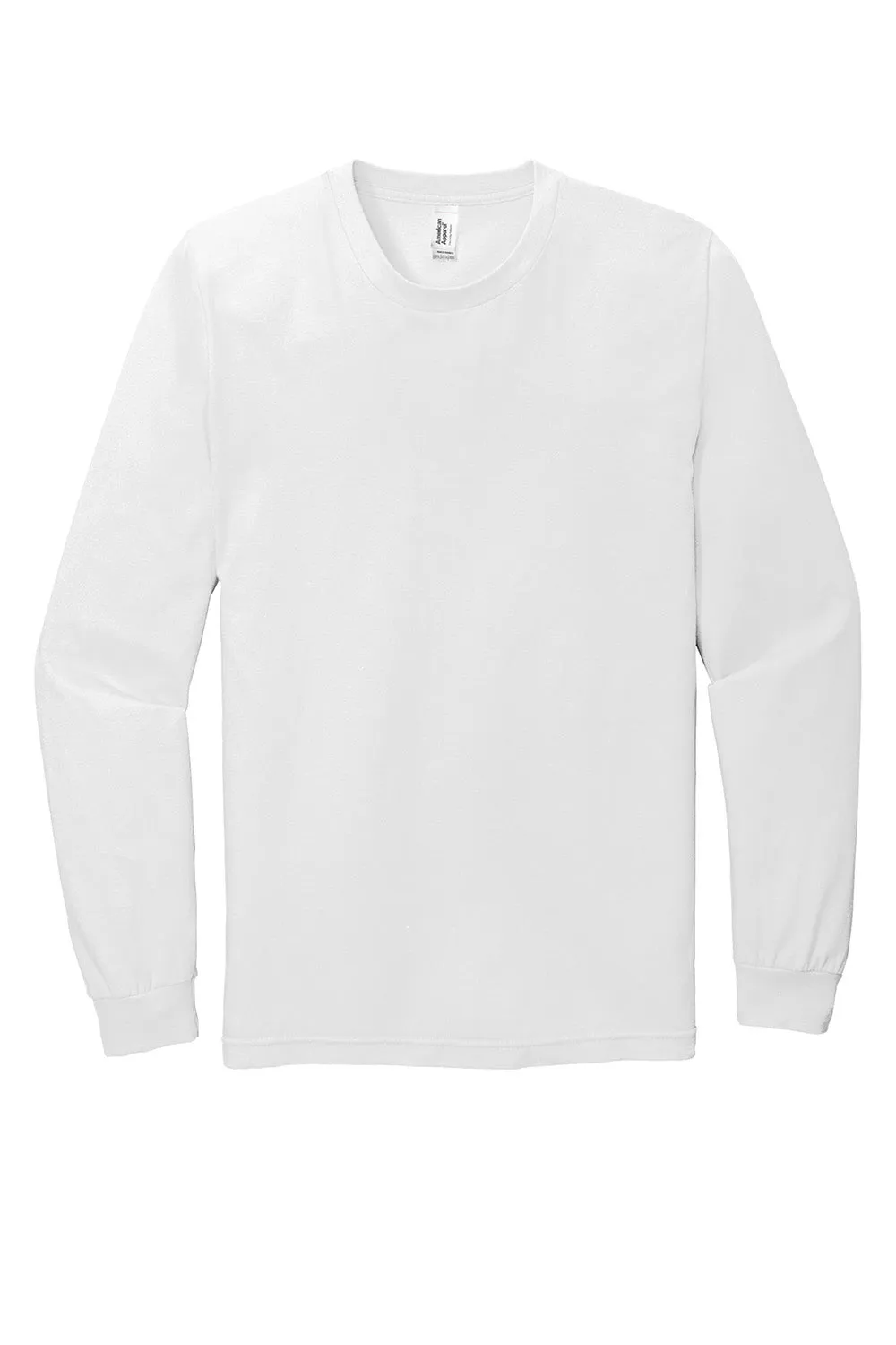 American Apparel Mens Fine Jersey Long Sleeve Crewneck T-Shirt - White