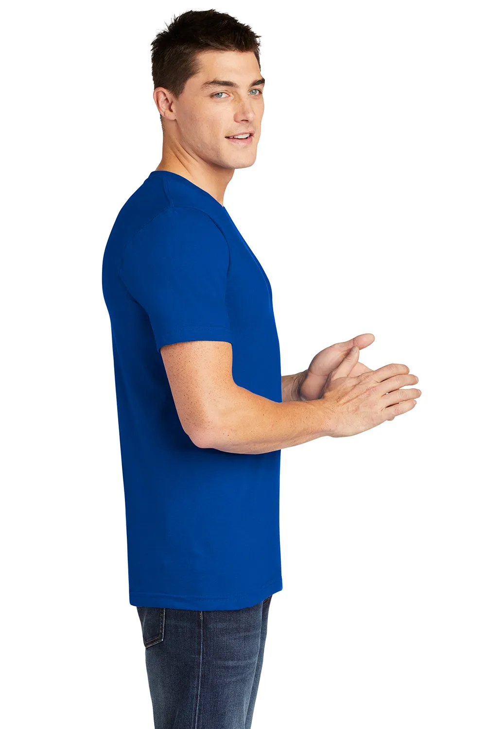 American Apparel Mens Fine Jersey Short Sleeve Crewneck T-Shirt - Royal Blue