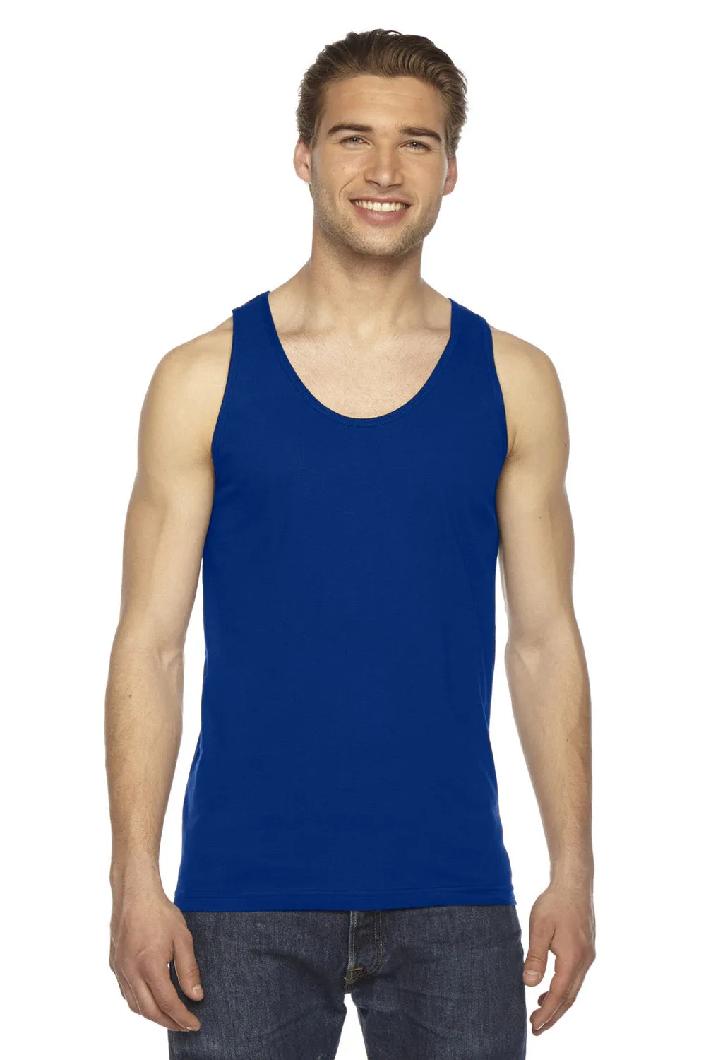 American Apparel Mens Fine Jersey Tank Top - Lapis Blue