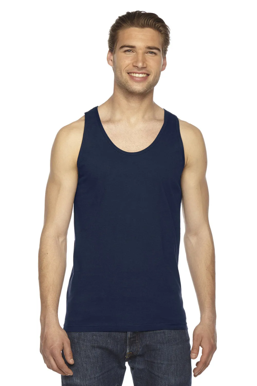 American Apparel Mens Fine Jersey Tank Top - Navy Blue