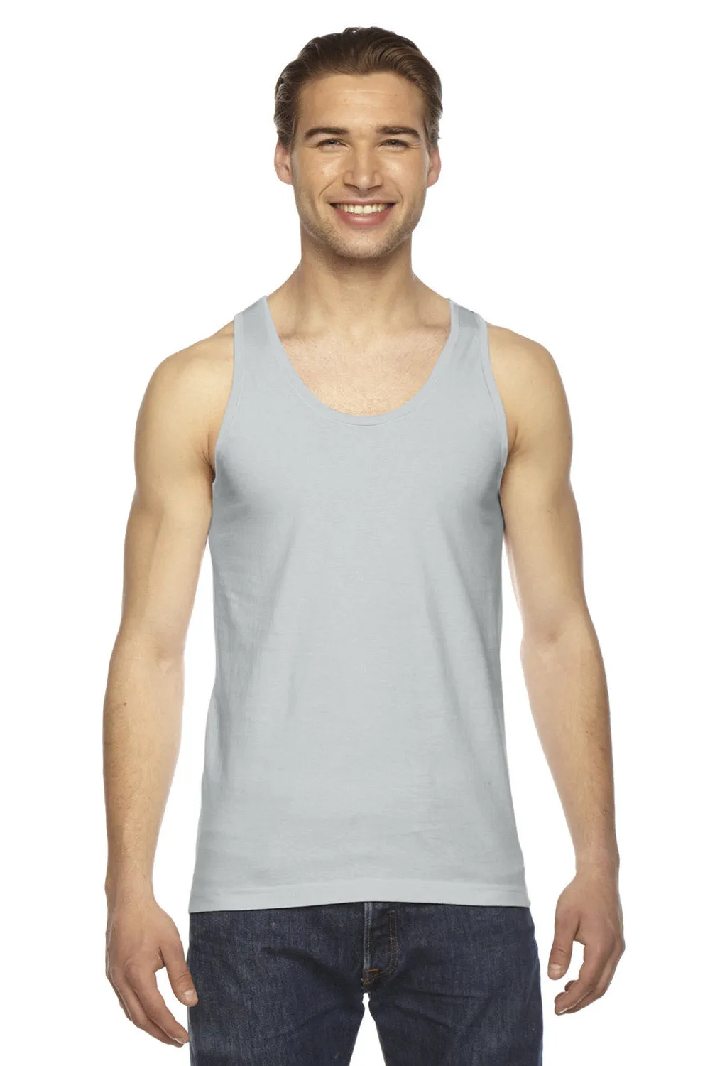 American Apparel Mens Fine Jersey Tank Top - New Silver Grey