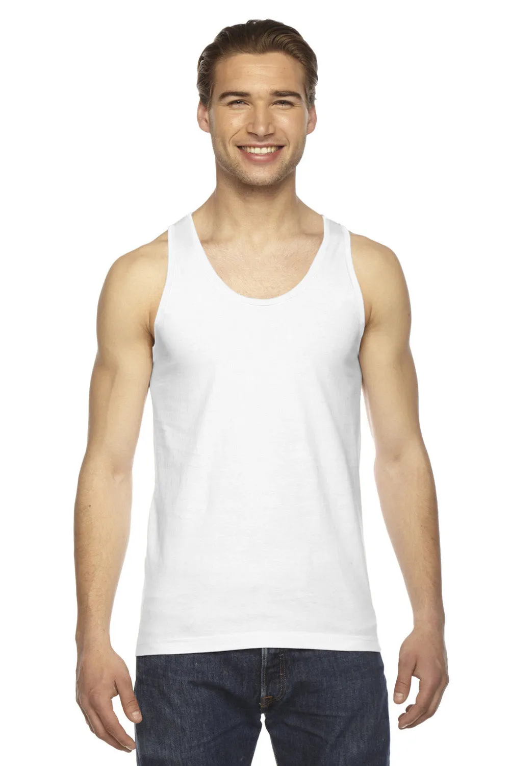 American Apparel Mens Fine Jersey Tank Top - White