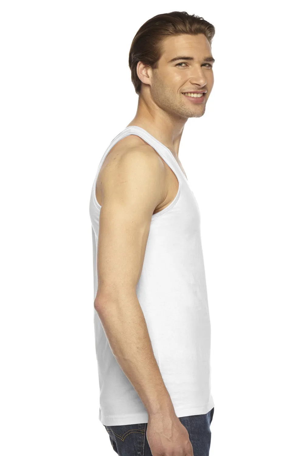 American Apparel Mens Fine Jersey Tank Top - White