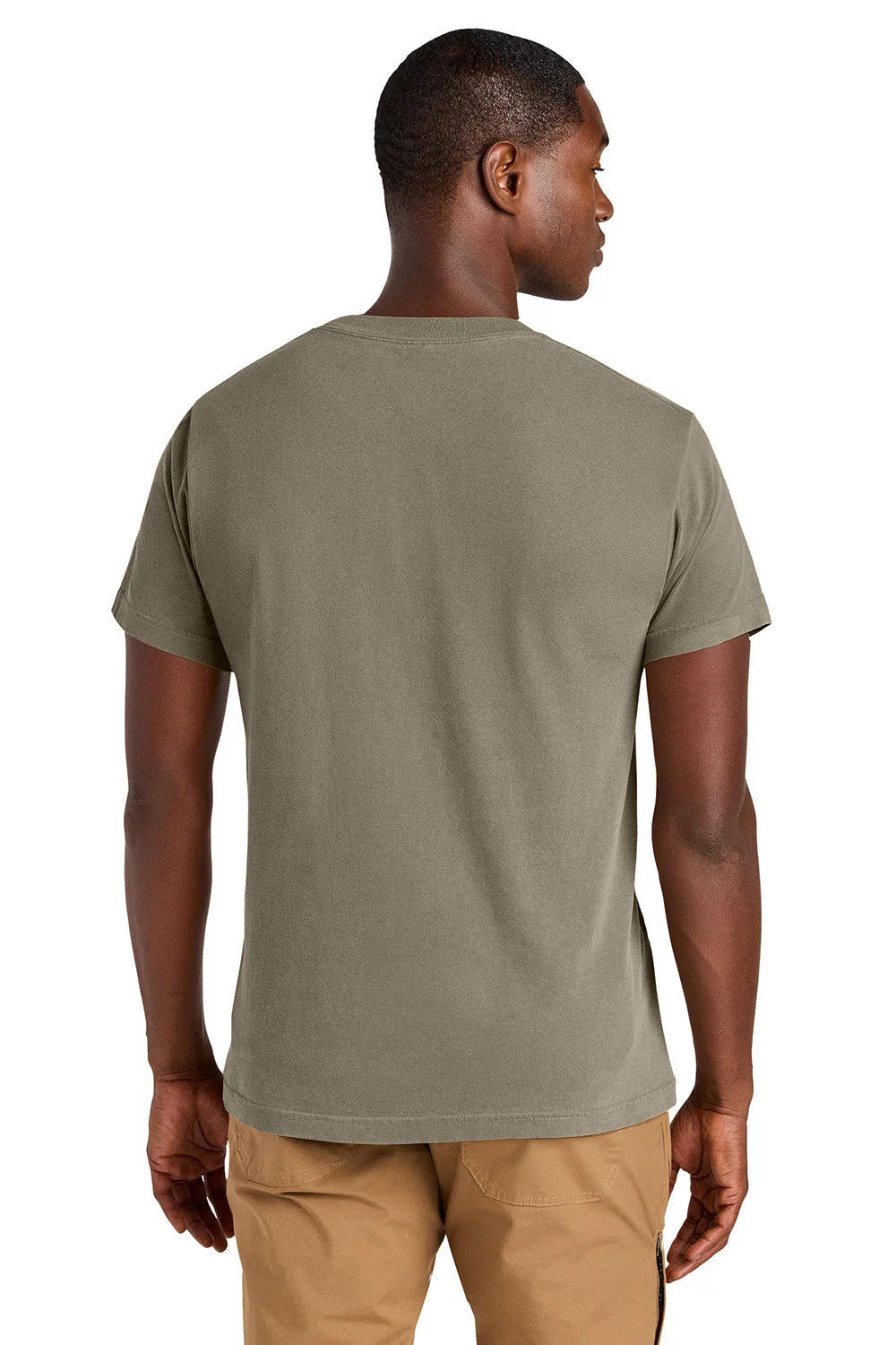 American Apparel Mens Garment Dyed Short Sleeve Crewneck T-Shirt - Faded Brown
