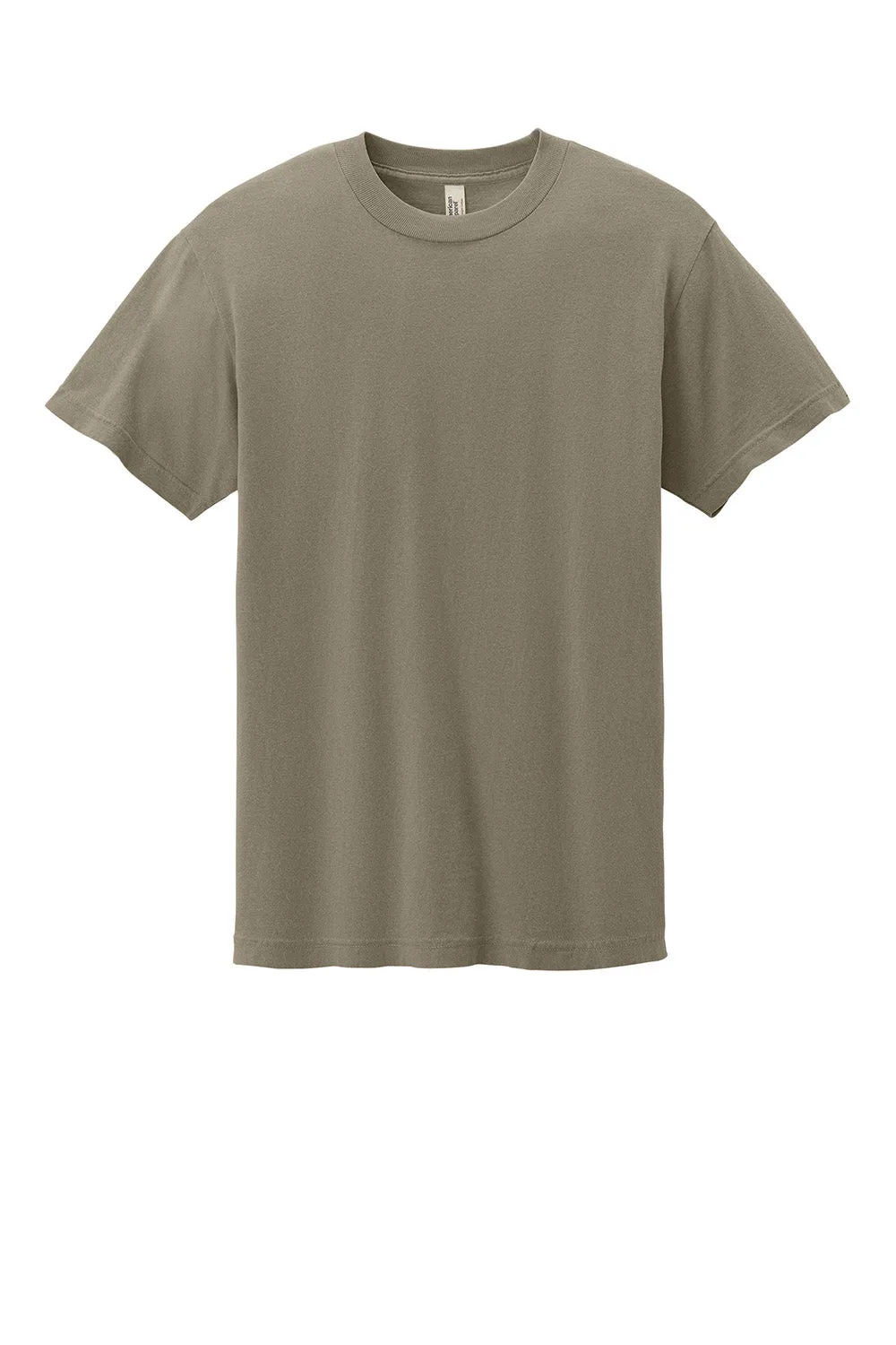 American Apparel Mens Garment Dyed Short Sleeve Crewneck T-Shirt - Faded Brown