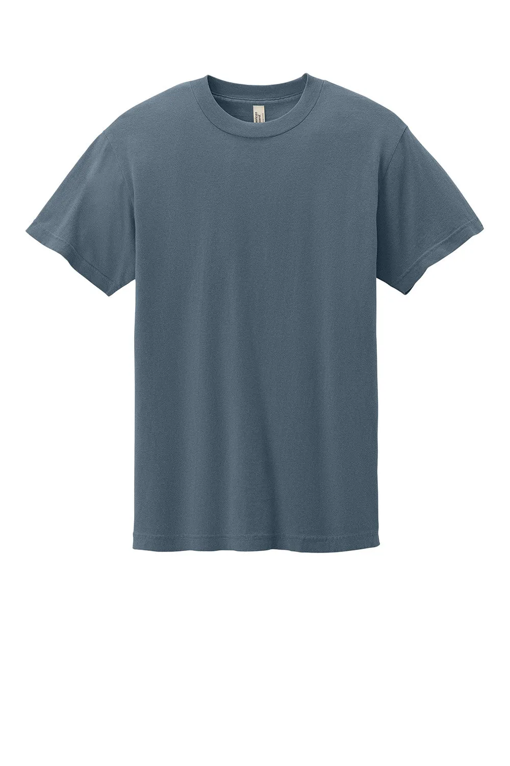 American Apparel Mens Garment Dyed Short Sleeve Crewneck T-Shirt - Faded Navy Blue