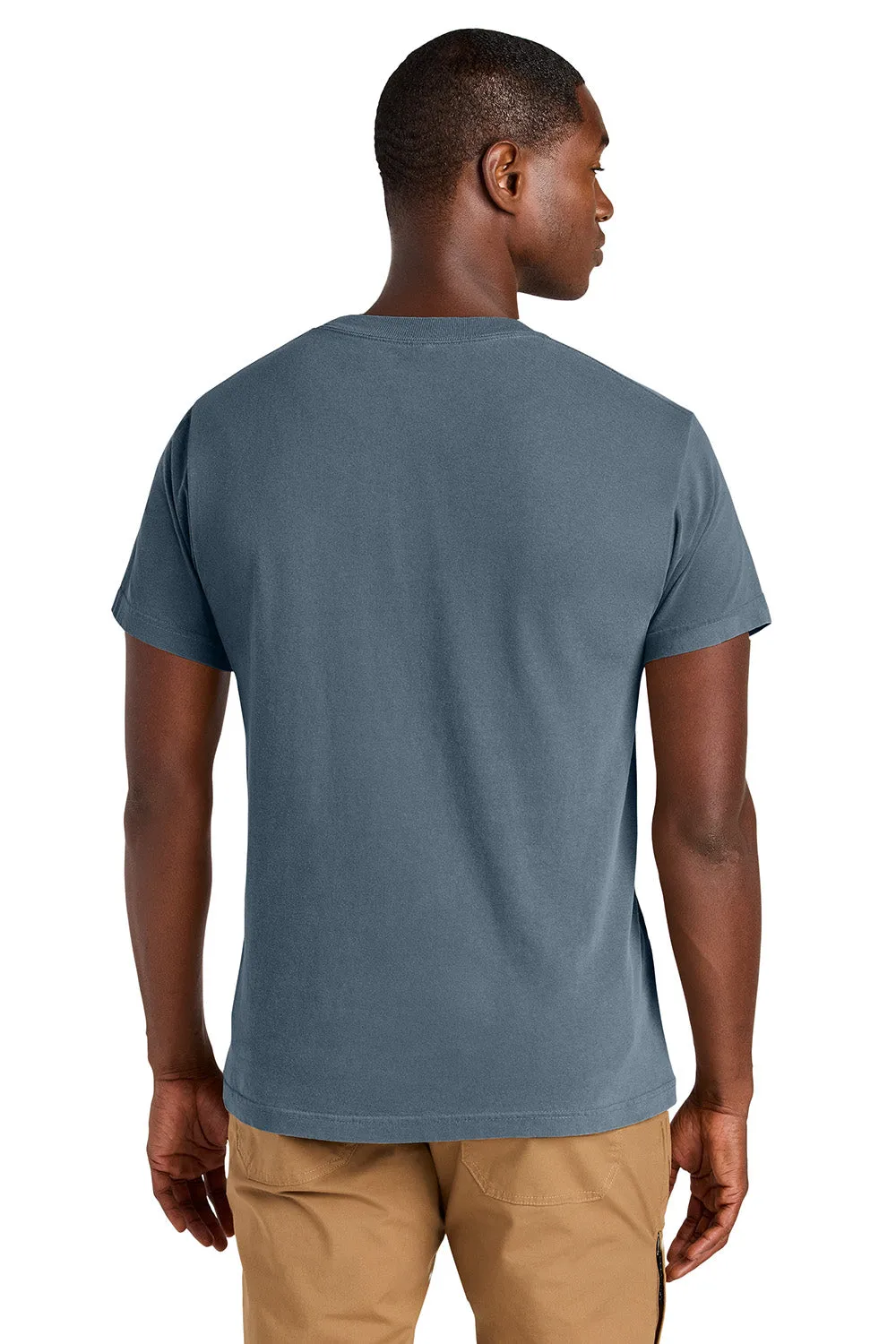 American Apparel Mens Garment Dyed Short Sleeve Crewneck T-Shirt - Faded Navy Blue