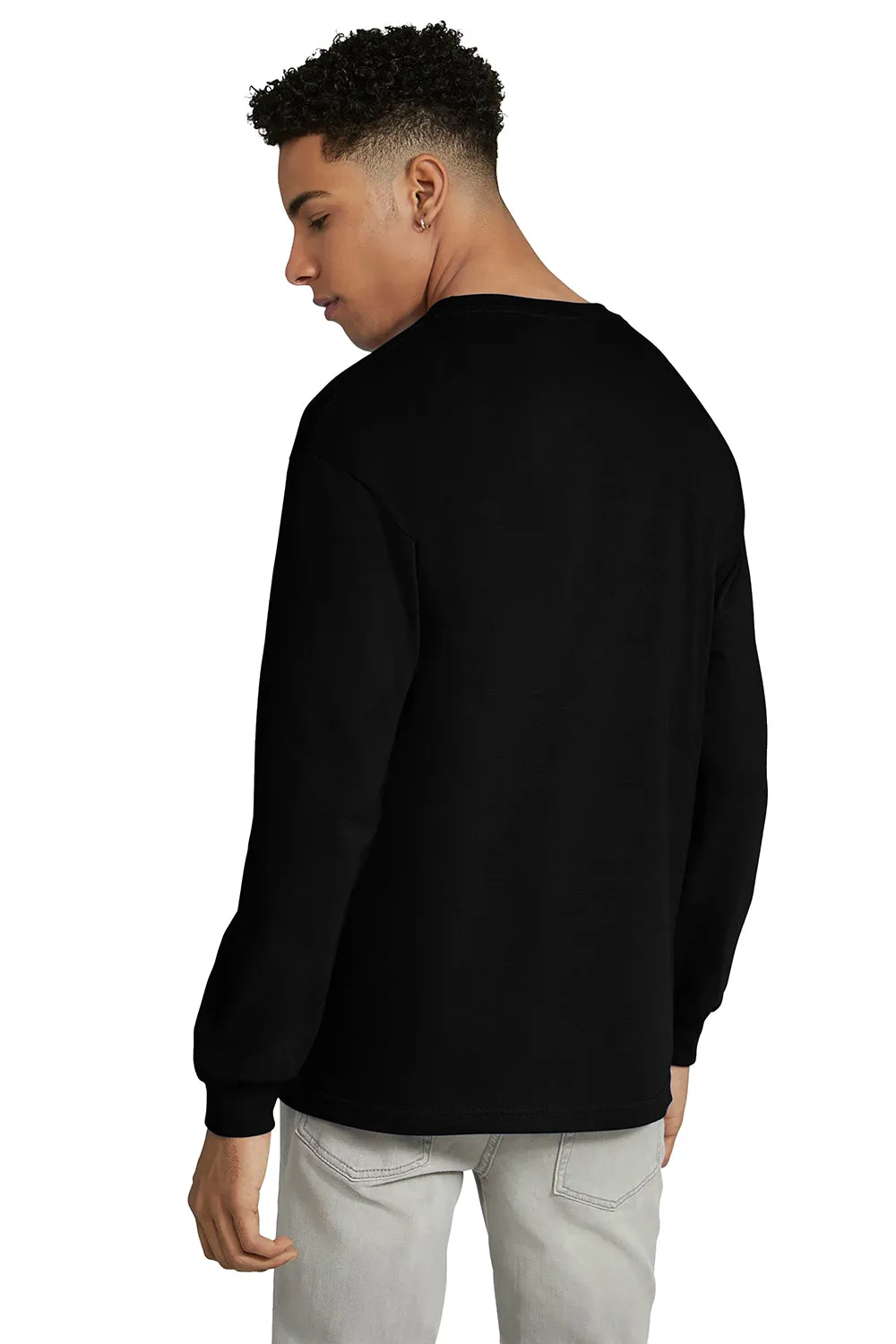 American Apparel Mens Long Sleeve Crewneck T-Shirt - Black