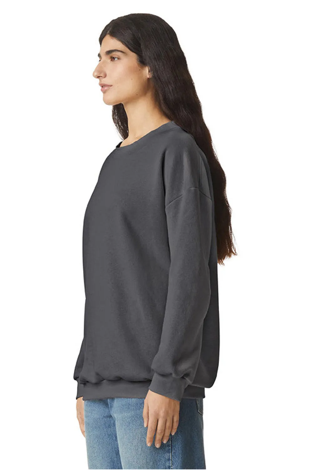 American Apparel Mens ReFlex Fleece Crewneck Sweatshirt - Asphalt Grey