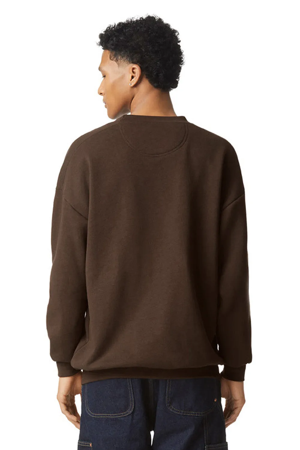 American Apparel Mens ReFlex Fleece Crewneck Sweatshirt - Brown