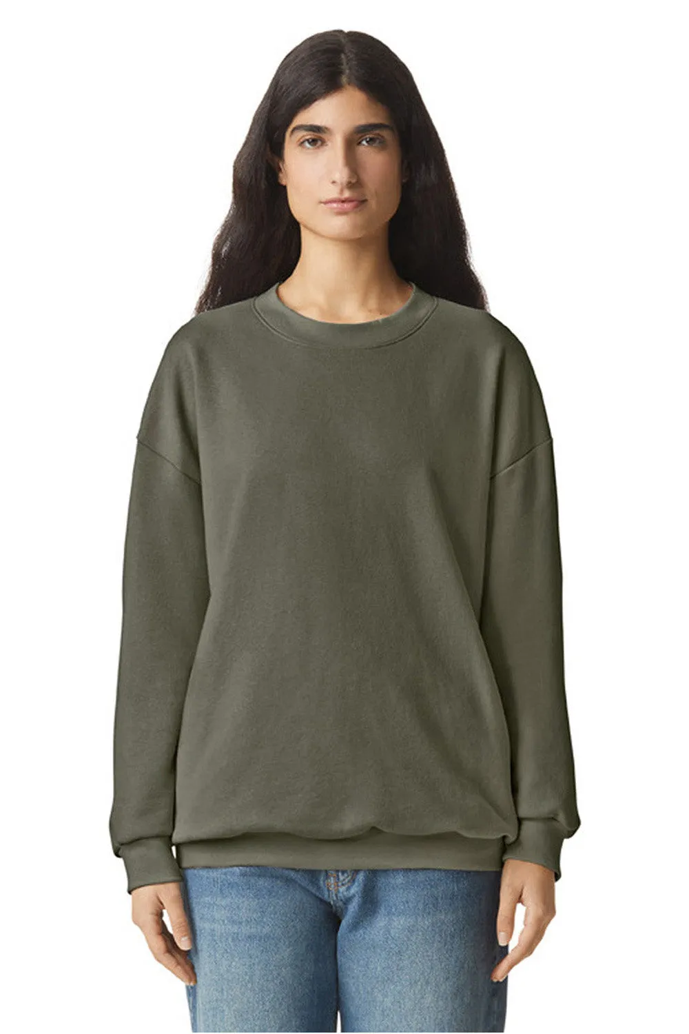 American Apparel Mens ReFlex Fleece Crewneck Sweatshirt - Lieutenant Green