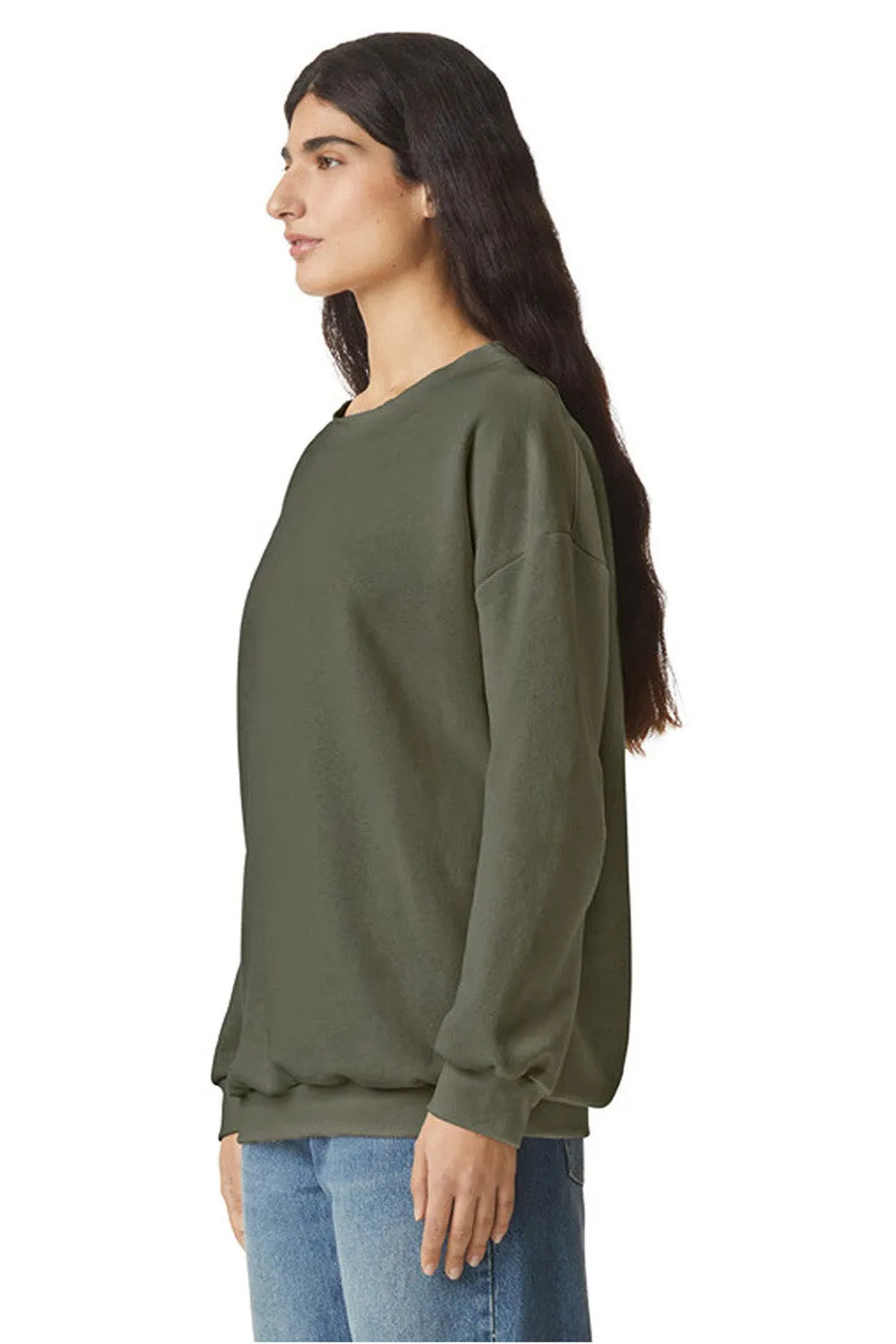 American Apparel Mens ReFlex Fleece Crewneck Sweatshirt - Lieutenant Green
