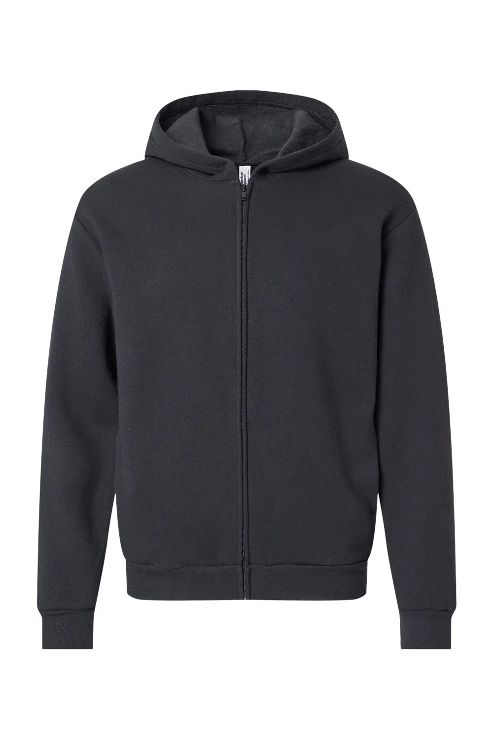 American Apparel Mens ReFlex Fleece Full Zip Hooded Sweatshirt Hoodie w/ Pockets - Black