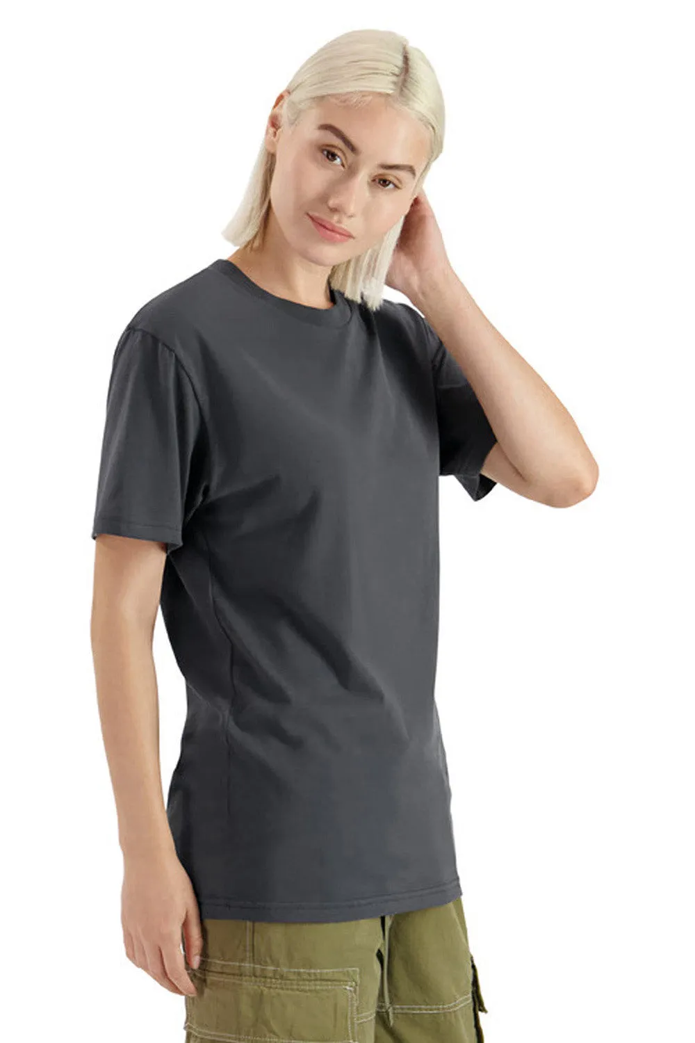 American Apparel Mens Sueded Cloud Short Sleeve Crewneck T-Shirt - Asphalt Grey