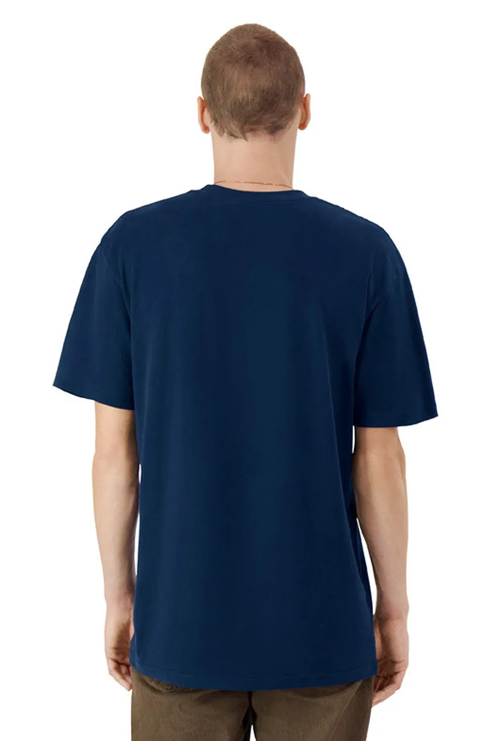 American Apparel Mens Sueded Cloud Short Sleeve Crewneck T-Shirt - Navy Blue