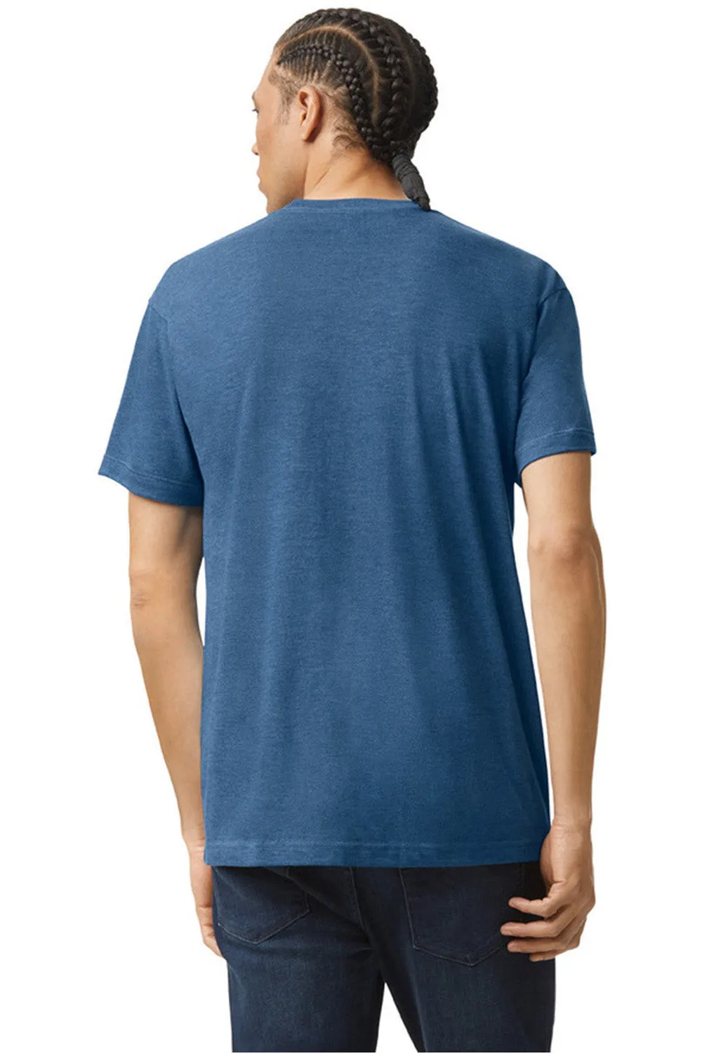 American Apparel Mens Track Short Sleeve Crewneck T-Shirt - Dusk Blue