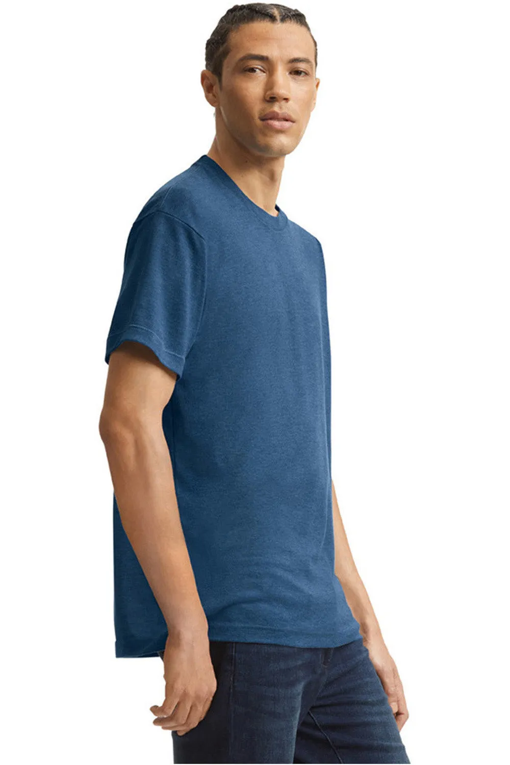 American Apparel Mens Track Short Sleeve Crewneck T-Shirt - Dusk Blue