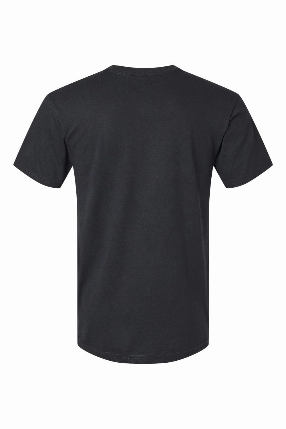 American Apparel Mens CVC Short Sleeve Henley T-Shirt - Black