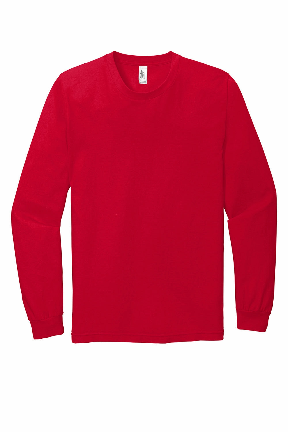 American Apparel Mens Fine Jersey Long Sleeve Crewneck T-Shirt - Red