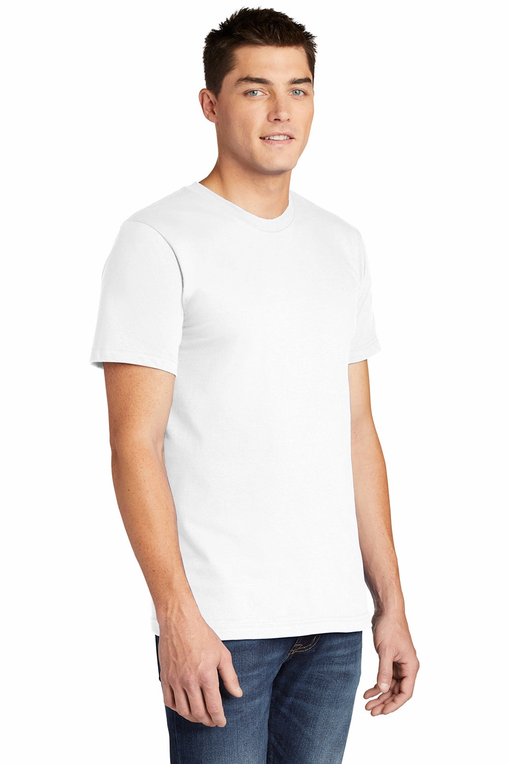 American Apparel Mens Fine Jersey Short Sleeve Crewneck T-Shirt - White