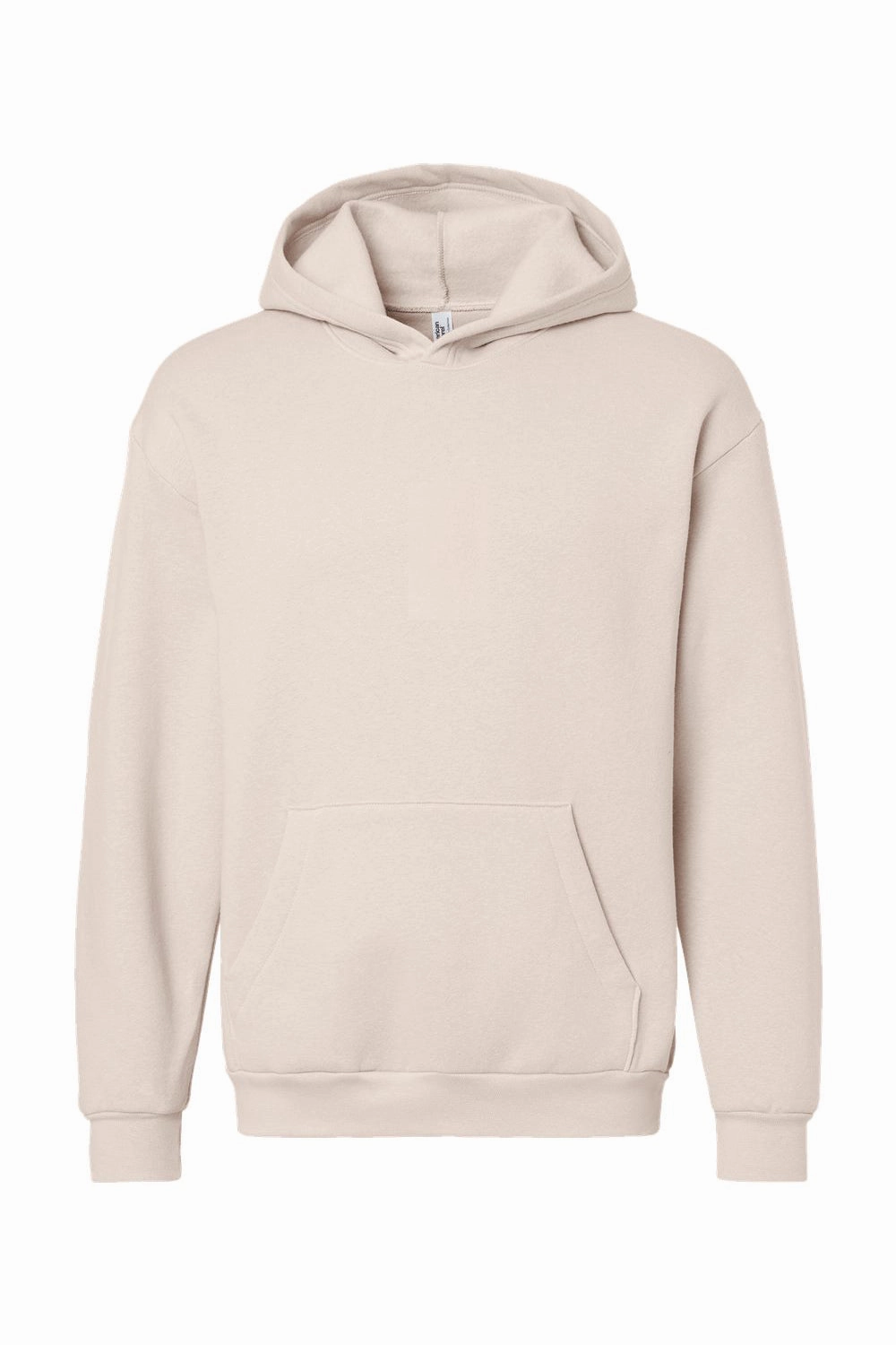 American Apparel Mens ReFlex Fleece Hooded Sweatshirt Hoodie w/ Pouch Pocket - Bone