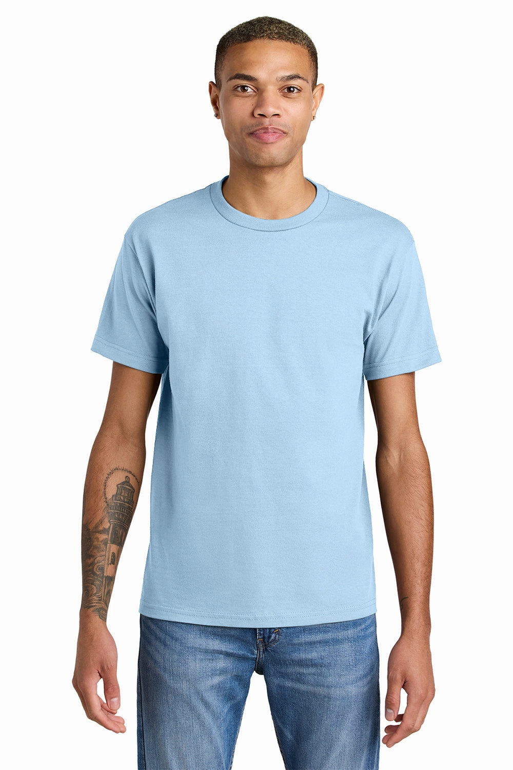 American Apparel Mens Short Sleeve Crewneck T-Shirt - Powder Blue