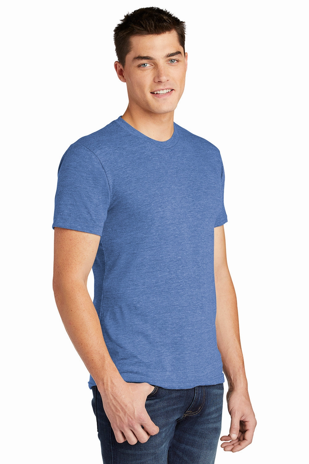 American Apparel Mens Track Short Sleeve Crewneck T-Shirt - Athletic Blue