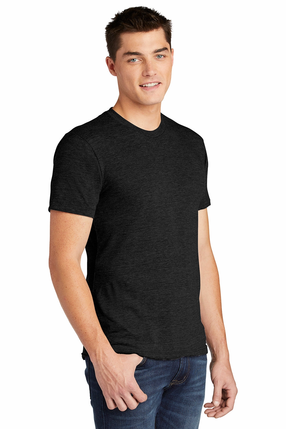 American Apparel Mens Track Short Sleeve Crewneck T-Shirt - Black
