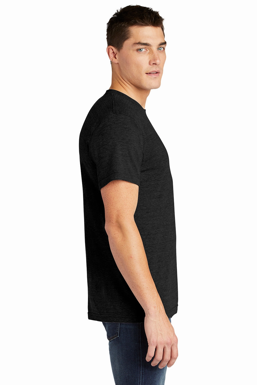 American Apparel Mens Track Short Sleeve Crewneck T-Shirt - Black