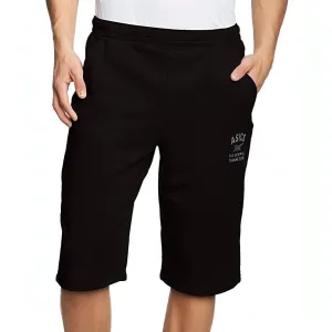 Asics Mens Knit Training Shorts - Black men's shorts for summer activities and lounging