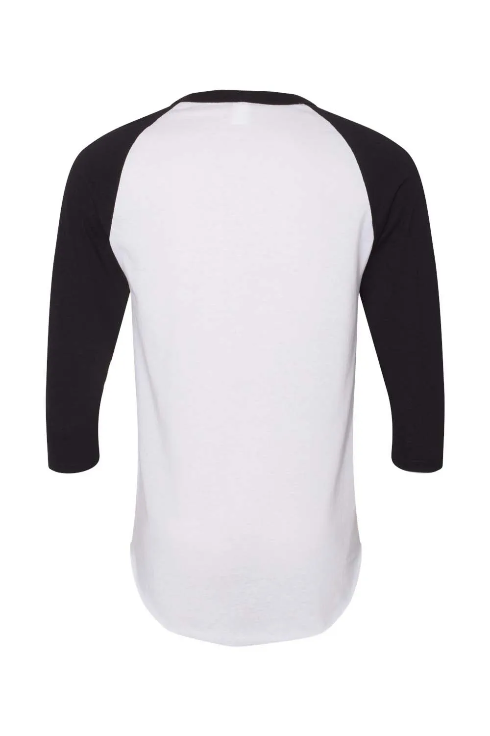 Augusta Sportswear Mens 3/4 Sleeve Crewneck T-Shirt - White/Black