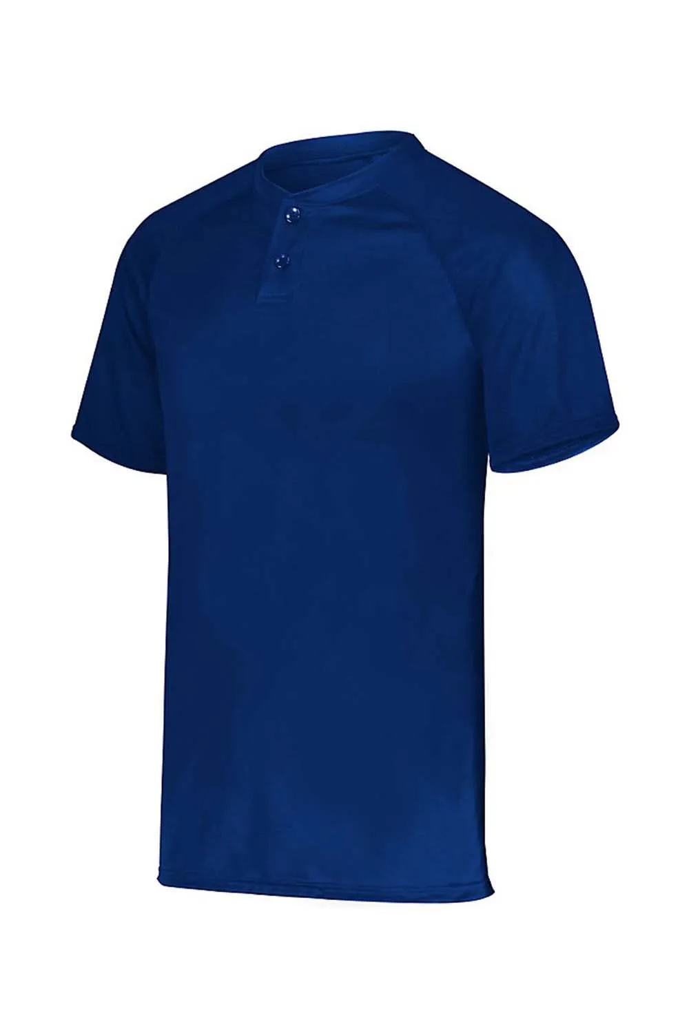 Augusta Sportswear Mens Attain 2 Moisture Wicking Button Short Sleeve Baseball Jersey - Navy Blue