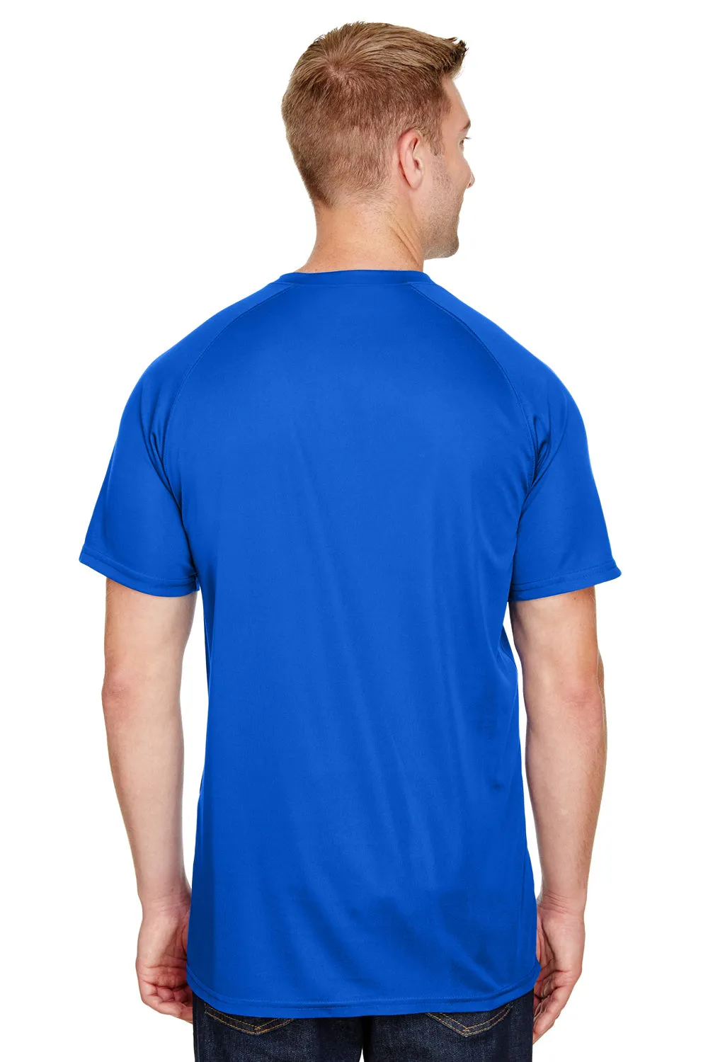Augusta Sportswear Mens Attain 2 Moisture Wicking Button Short Sleeve Baseball Jersey - Royal Blue