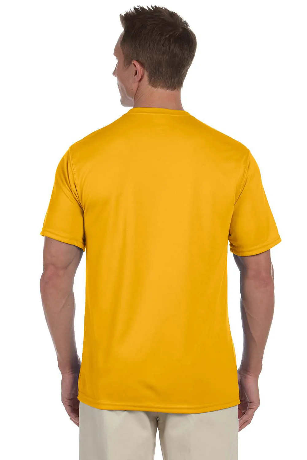 Augusta Sportswear Mens Moisture Wicking Short Sleeve Crewneck T-Shirt - Gold