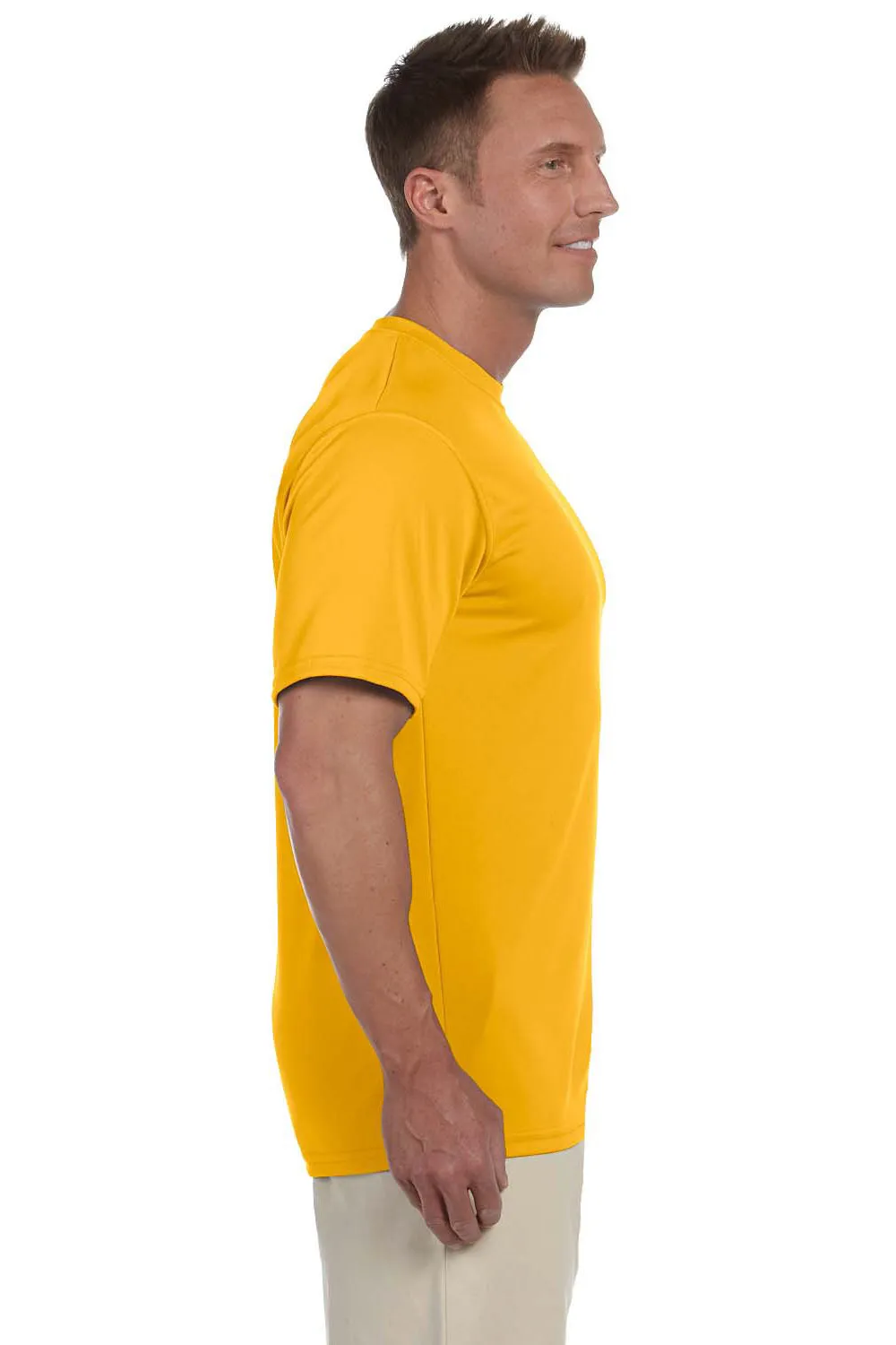 Augusta Sportswear Mens Moisture Wicking Short Sleeve Crewneck T-Shirt - Gold