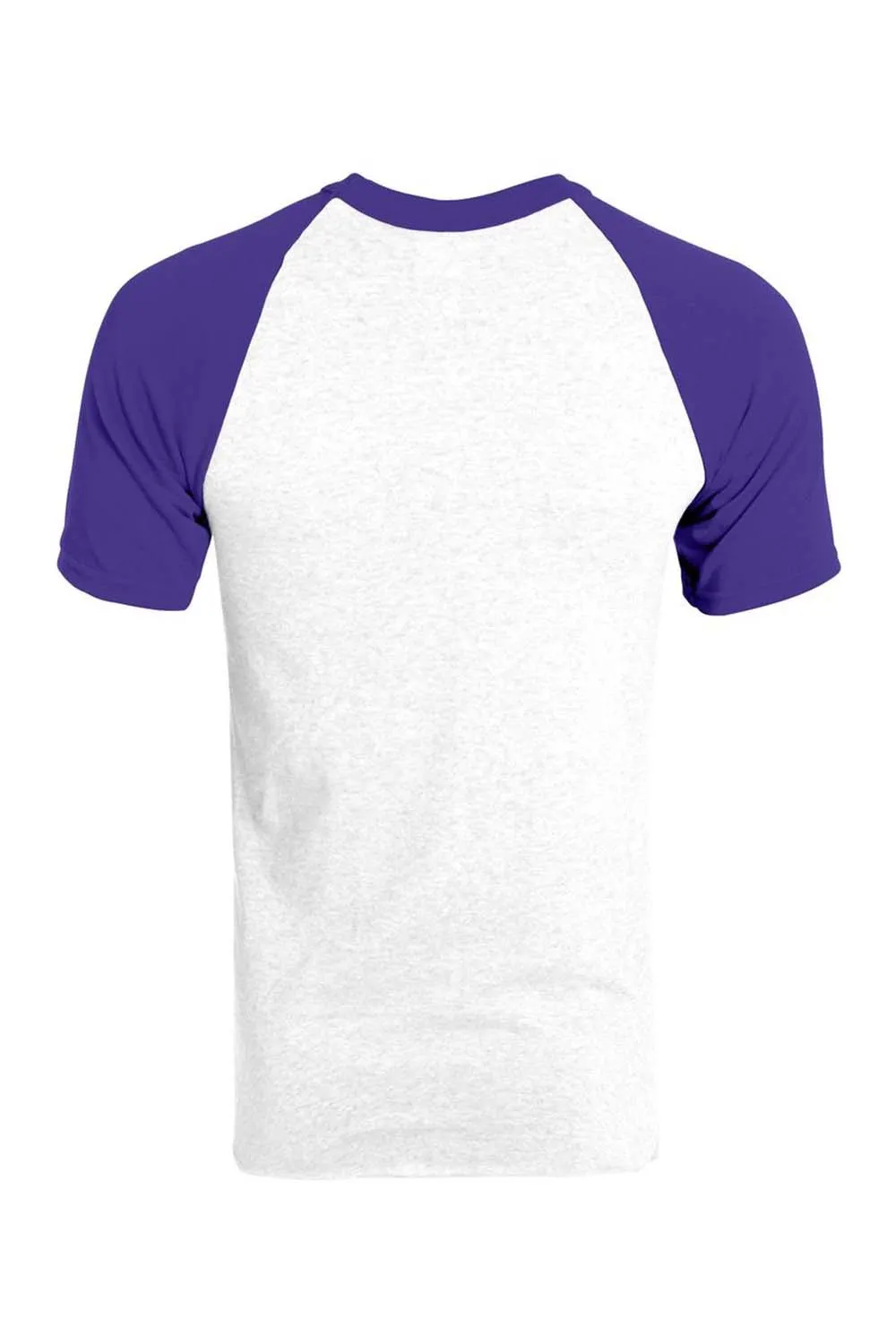 Augusta Sportswear Mens Short Sleeve Crewneck T-Shirt - White/Purple