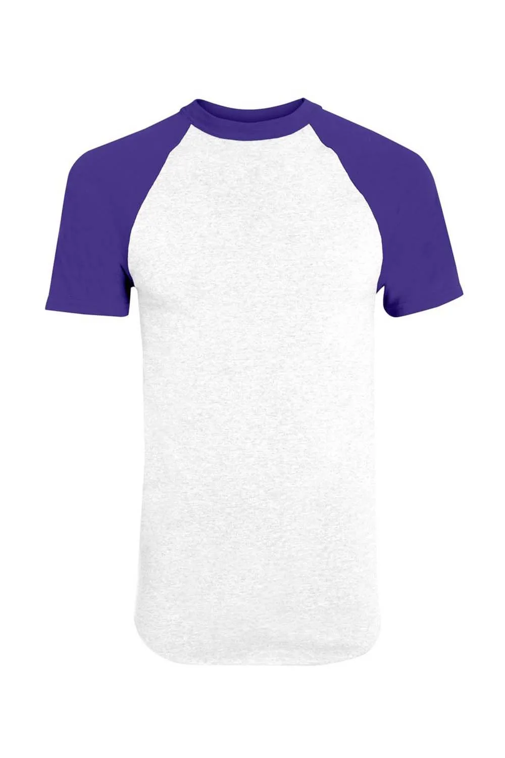 Augusta Sportswear Mens Short Sleeve Crewneck T-Shirt - White/Purple