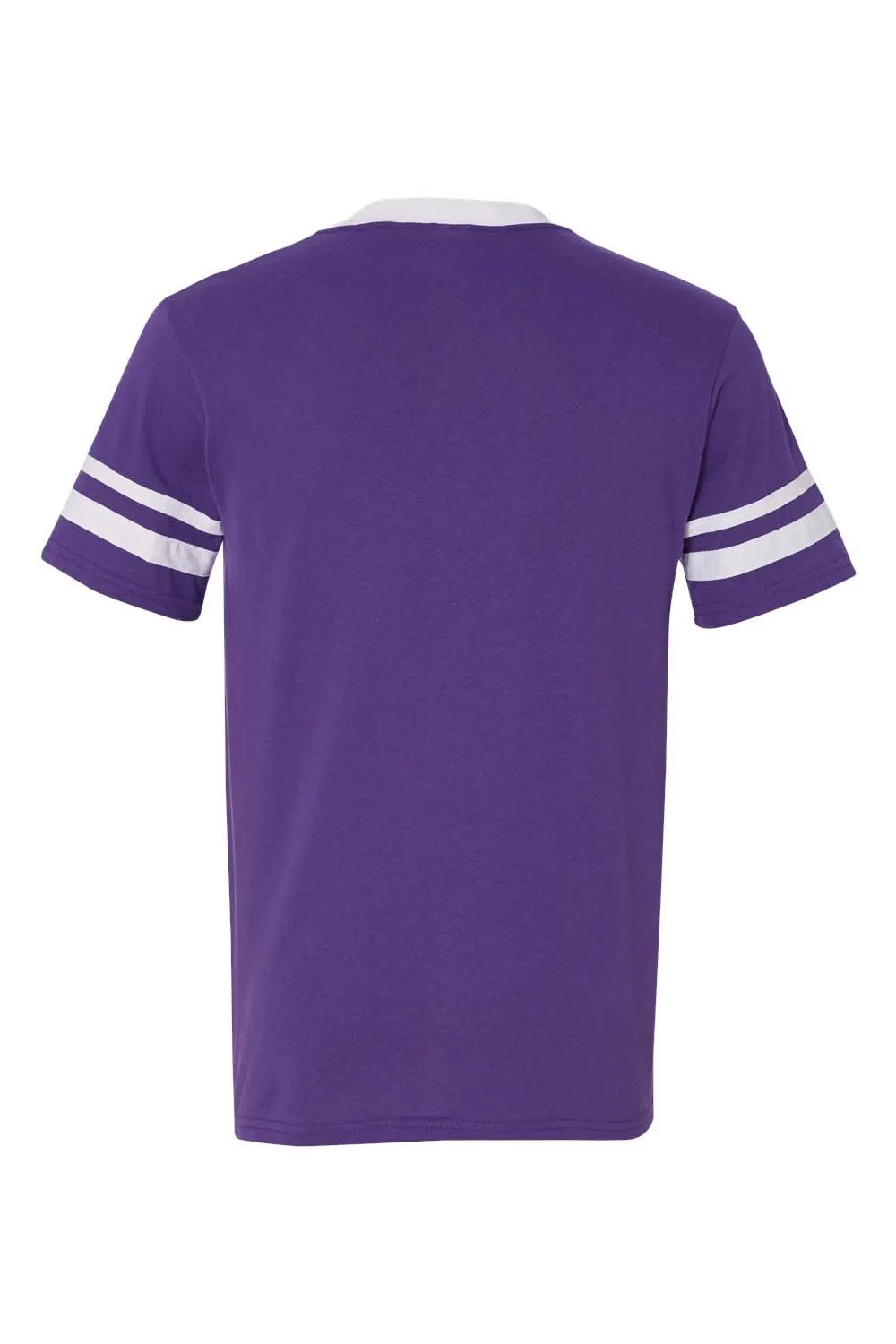 Augusta Sportswear Mens Short Sleeve V-Neck T-Shirt - Purple/White