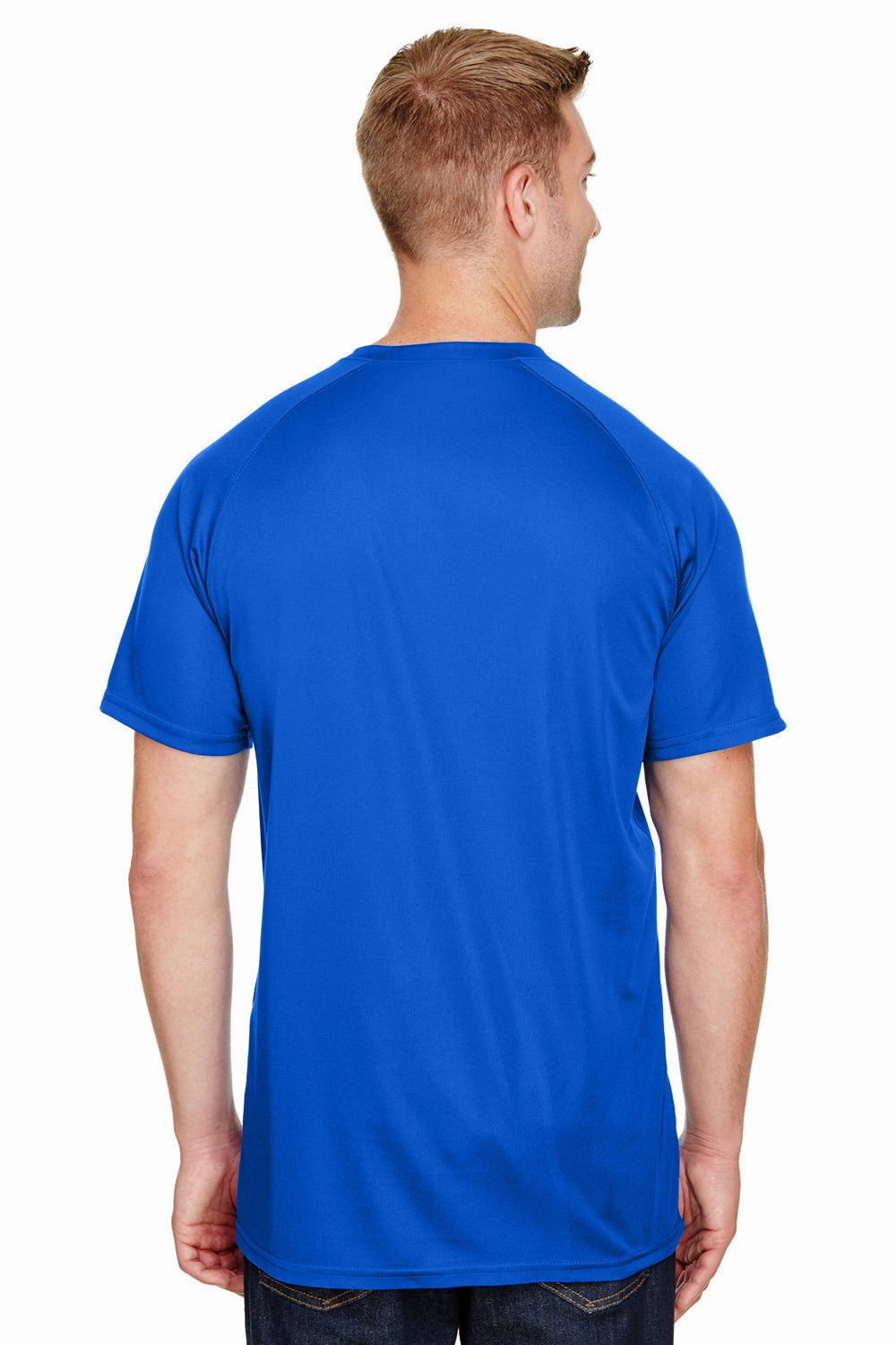 Augusta Sportswear Mens Attain 2 Moisture Wicking Button Short Sleeve Baseball Jersey - Royal Blue
