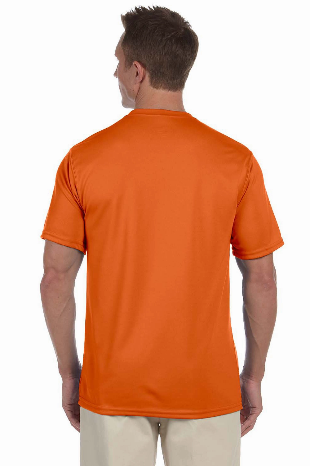 Augusta Sportswear Mens Moisture Wicking Short Sleeve Crewneck T-Shirt - Orange