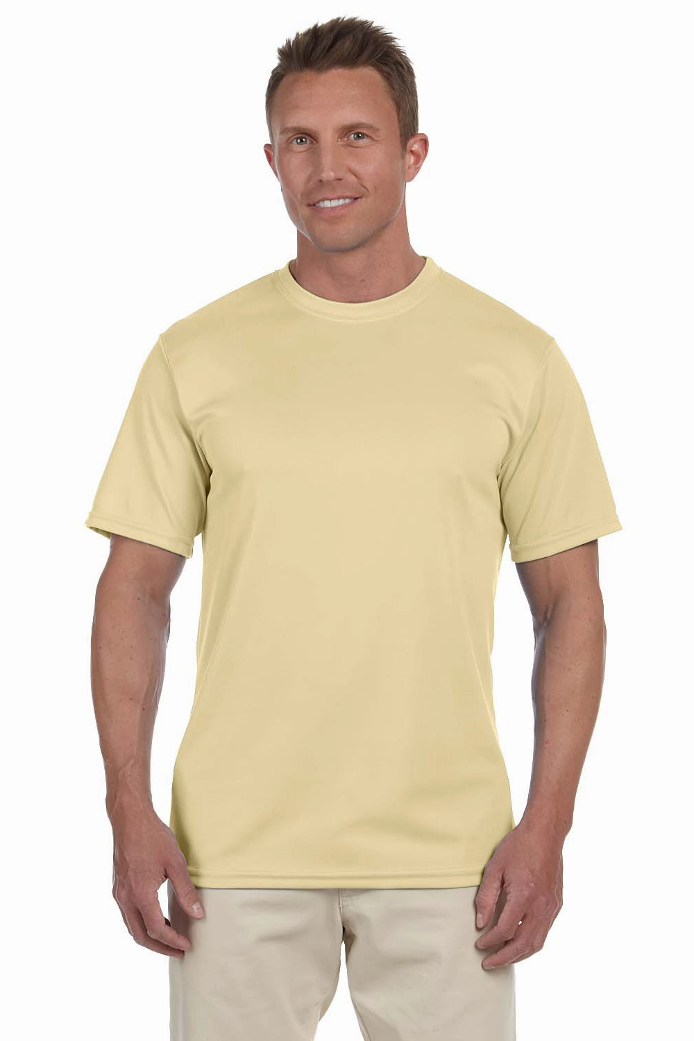 Augusta Sportswear Mens Moisture Wicking Short Sleeve Crewneck T-Shirt - Vegas Gold