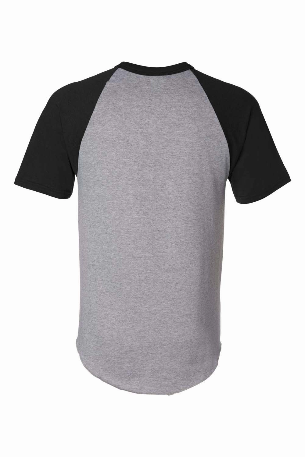 Augusta Sportswear Mens Short Sleeve Crewneck T-Shirt - Heather Grey/Black