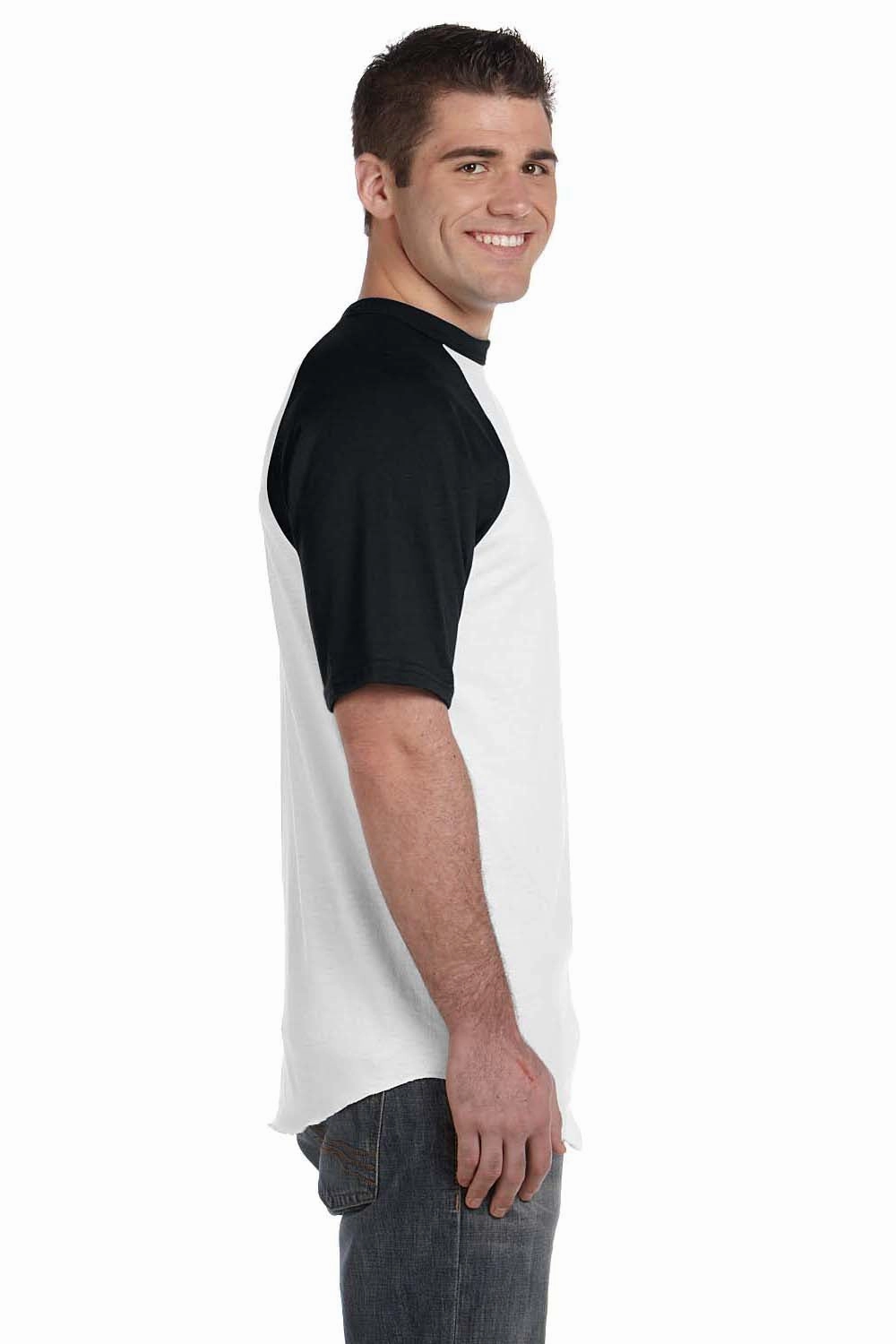 Augusta Sportswear Mens Short Sleeve Crewneck T-Shirt - White/Black